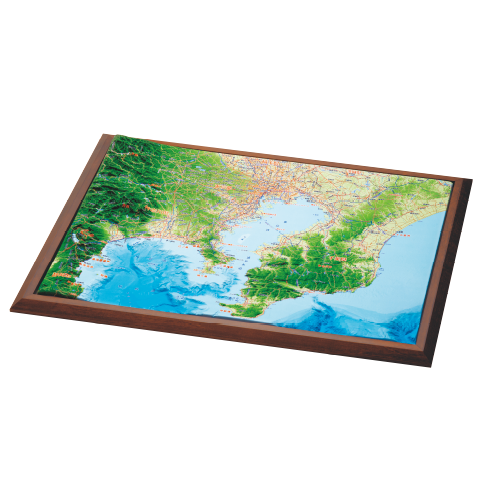 学習日本立体大地図　地図11枚　額縁　地図ガイド