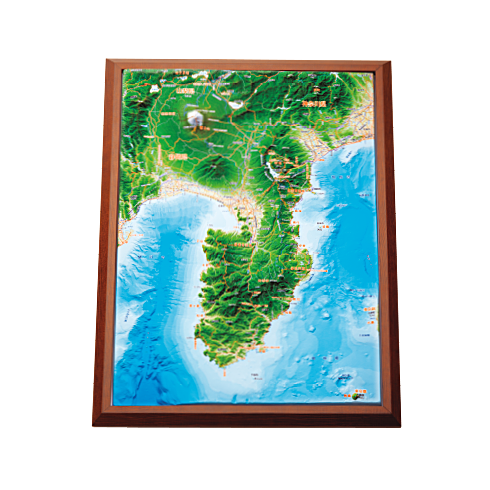 学習日本立体大地図　地図11枚　額縁　地図ガイド